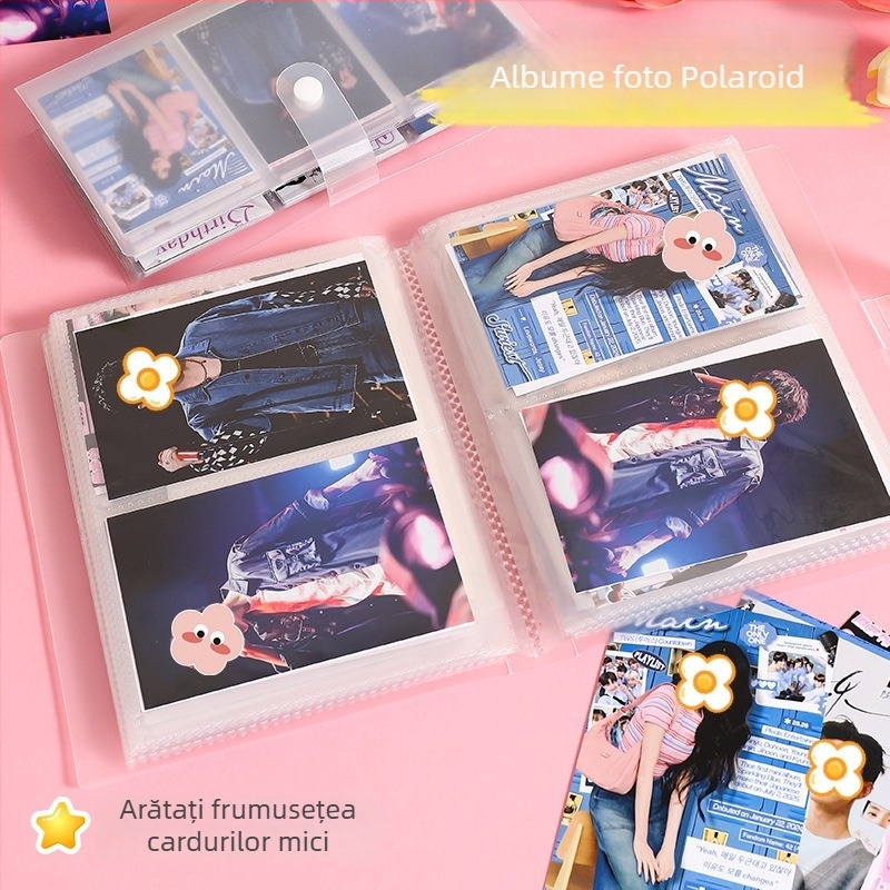 Album de carduri cu patru secțiuni – album foto cu foi detașabile, copertă PP, 20 de pagini interioare, posibilitate de personalizare