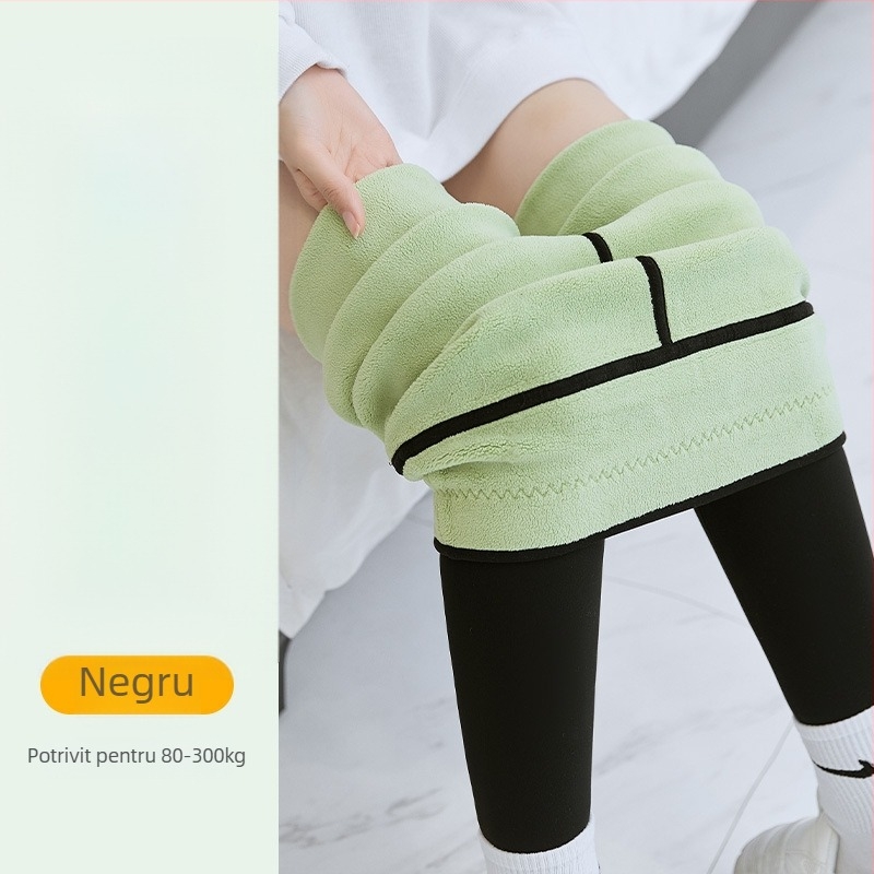 Pantaloni Sharkskin cu căptușeală de fleece, extra groși, talie înaltă, calzi, pentru femei adulte, croială pencil, siluetă strânsă, poliester