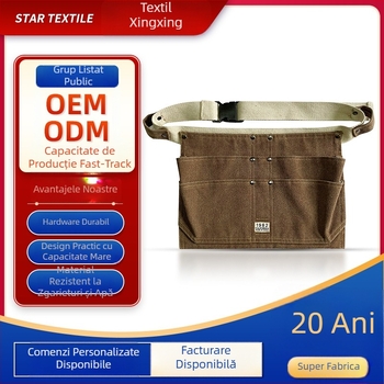 Geantă de unelte pe talie pentru șantier (cu multiple buzunare; construcție robustă; pentru electricieni; utilizare în exterior)