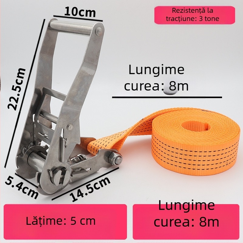 Trump întinzător din oțel inoxidabil 304 pentru bandă de încărcături fără cârlige, potrivit pentru prindere circulară
