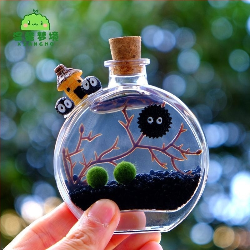 Sticluță de parfum – terariu ecologic cu bilă de alge, peisaj mini de birou, set de plante hidroponice pentru interior (Material: Alte; Brand: Alte; Importat: Nu; Cadou: Nu)