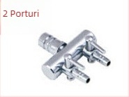 Distribuitor de oxigen pentru acvariu din oțel inoxidabil, cu divizor și supapă pentru aer