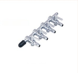 Distribuitor de oxigen pentru acvariu din oțel inoxidabil, cu divizor și supapă pentru aer