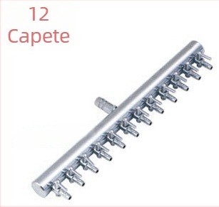 Distribuitor de oxigen pentru acvariu din oțel inoxidabil, cu divizor și supapă pentru aer