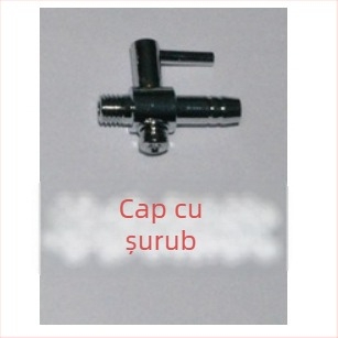 Distribuitor de oxigen pentru acvariu din oțel inoxidabil, cu divizor și supapă pentru aer