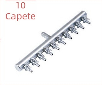 Distribuitor de oxigen pentru acvariu din oțel inoxidabil, cu divizor și supapă pentru aer