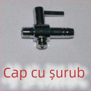 Distribuitor de oxigen pentru acvariu din oțel inoxidabil, cu divizor și supapă pentru aer