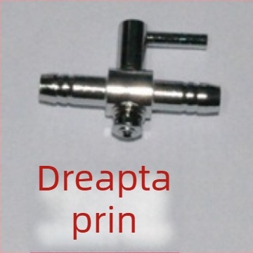 Distribuitor de oxigen pentru acvariu din oțel inoxidabil, cu divizor și supapă pentru aer