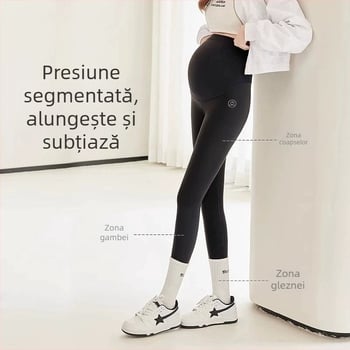 Colanți de maternitate pentru primăvară și toamnă, stil rechin, colanți de yoga plus-size care nu strâng burta