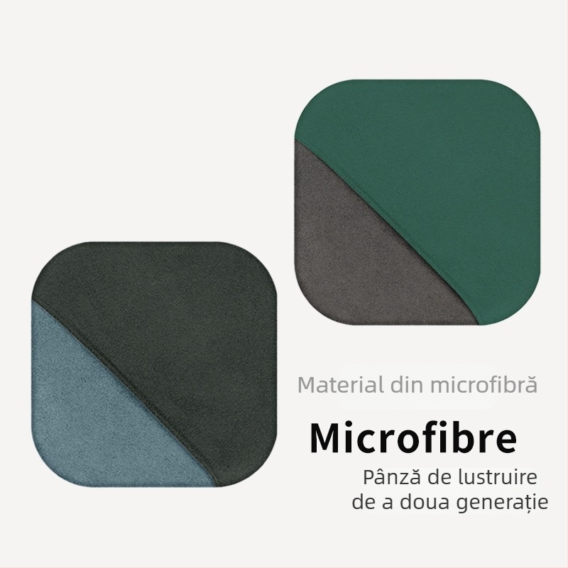 Cârpă de microfibră pentru curățarea ecranelor, a doua generație, cârpă pătrată cusută, lavabilă, pentru laptopuri, telefoane mobile, tablete și camere digitale
