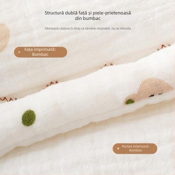 Pătură pentru nou-născuți - Material: 100% bumbac, Umplutură: fibre poliesterice, Sezon: iarnă, Potrivit pentru sugari până la 6 luni, Personalizare disponibilă