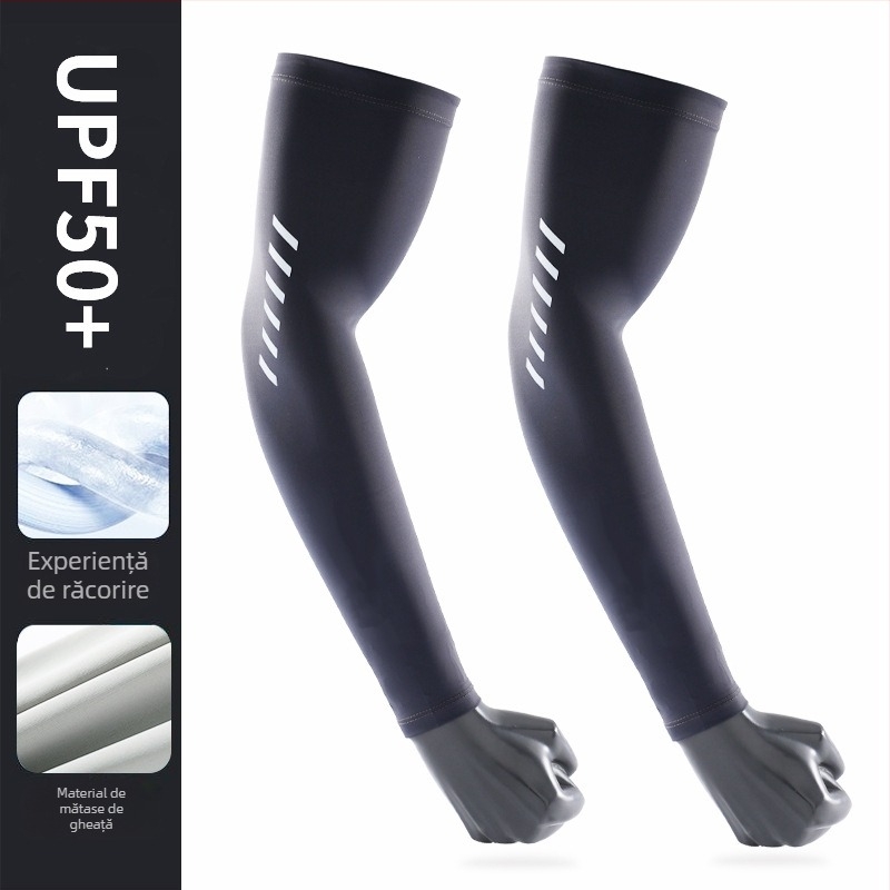 Manșete de protecție solară pentru bărbați, țesătură nylon 71-80%, textură ice silk, uscare rapidă, pentru ciclism, conducere și pescuit