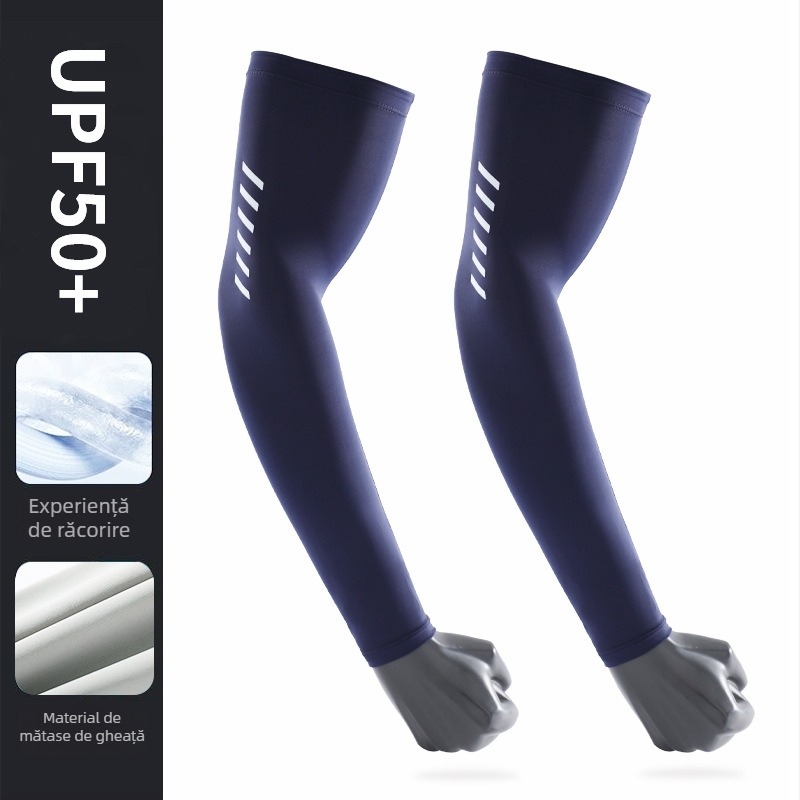 Manșete de protecție solară pentru bărbați, țesătură nylon 71-80%, textură ice silk, uscare rapidă, pentru ciclism, conducere și pescuit