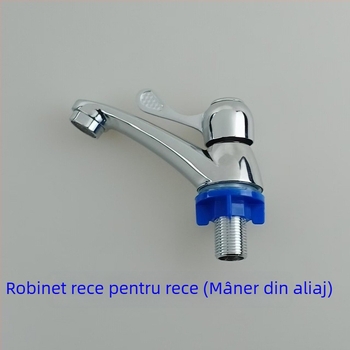 Robinet de chiuvetă, aliaj de zinc, structură monobloc, finisaj electroplacat, miez de supapă din cupru