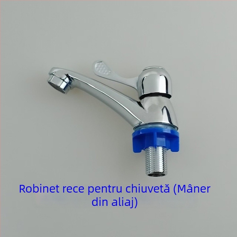 Robinet de chiuvetă, aliaj de zinc, structură monobloc, finisaj electroplacat, miez de supapă din cupru