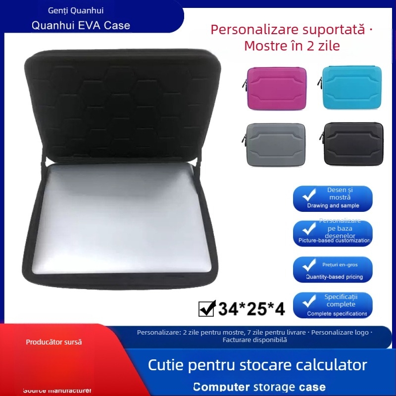Carcasă de protecție pentru MacBook Pro cu EVA rigidă, model personalizabil, căptușeală din spumă densă, rezistentă la cutremure