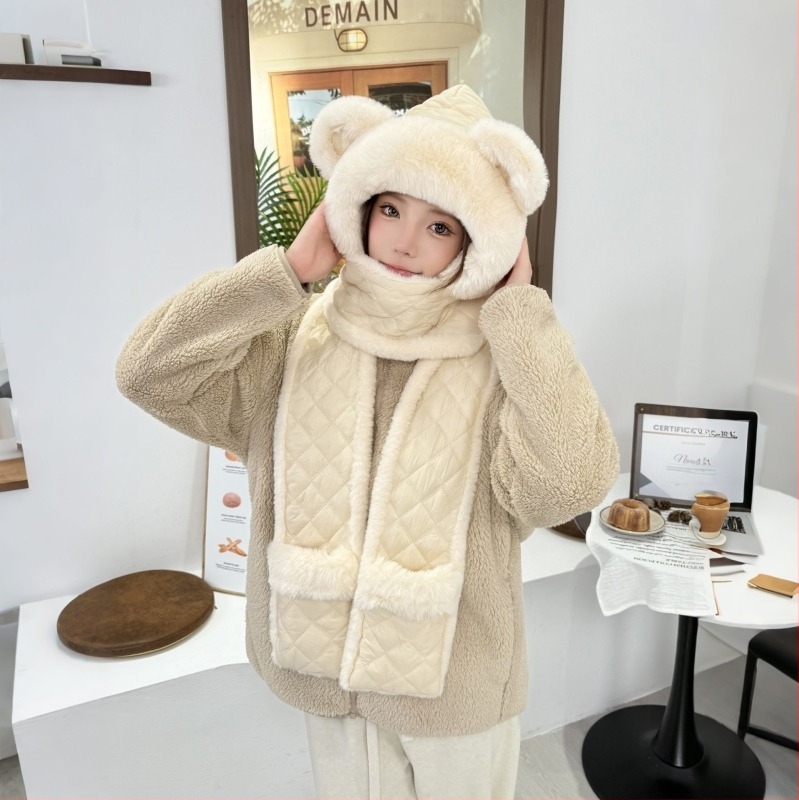 Set două piese: căciulă și fular, impermeabil la vânt și cald, poliester, unisex pentru adulți, vopsire tie-dye, pentru iarnă, primăvară și toamnă