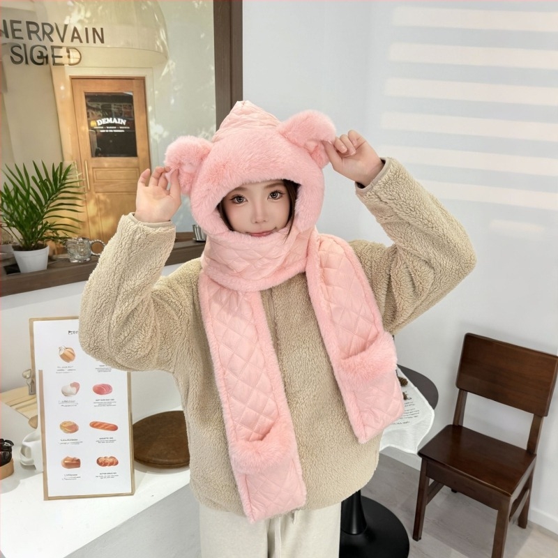 Set două piese: căciulă și fular, impermeabil la vânt și cald, poliester, unisex pentru adulți, vopsire tie-dye, pentru iarnă, primăvară și toamnă