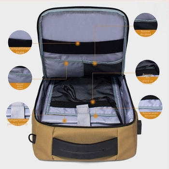 Chunlong Cld8009 Rucsac pentru laptop – respirabil, poliester 600D, închidere cu fermoar, compartimente interne pentru laptop și telefon, stil business