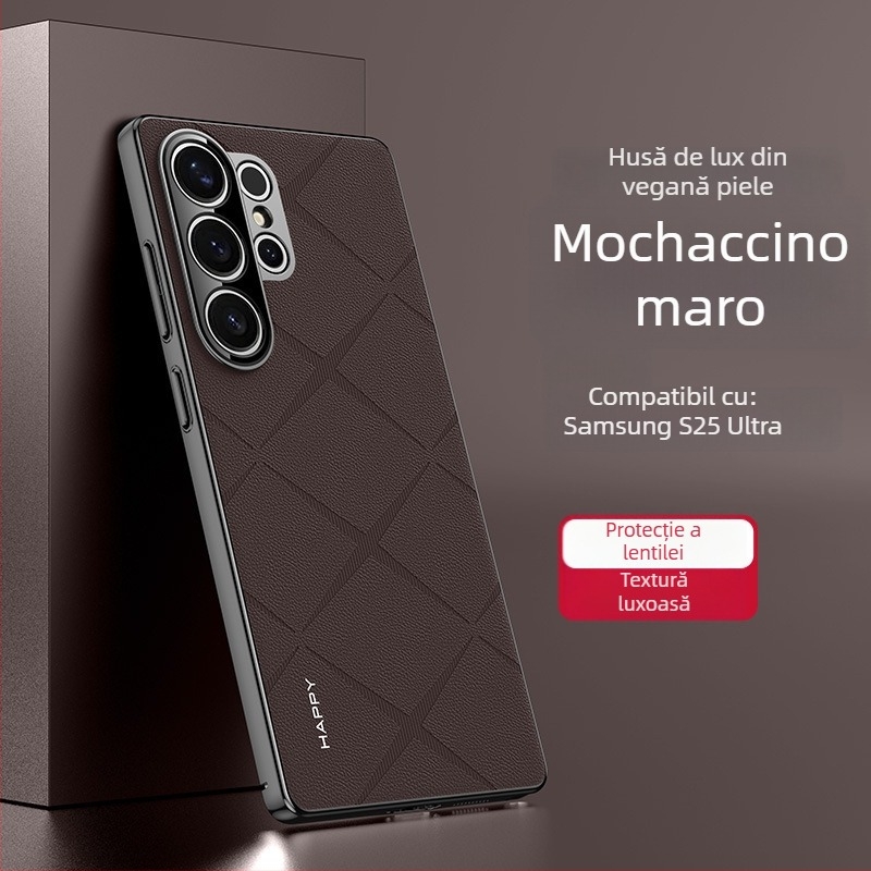 Carcasă Samsung S25 Ultra, protecție completă, material PC, finisaj electroplating, rezistentă la șocuri, stil japano-coreean nordic