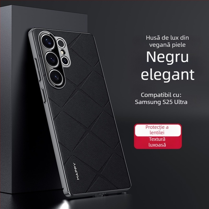 Carcasă Samsung S25 Ultra, protecție completă, material PC, finisaj electroplating, rezistentă la șocuri, stil japano-coreean nordic