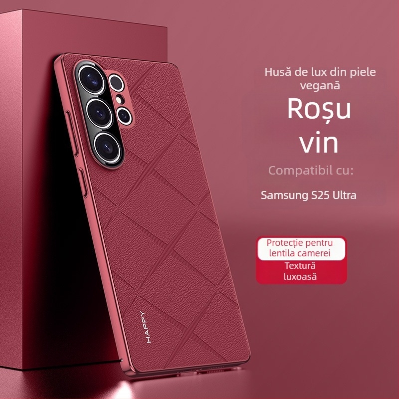 Carcasă Samsung S25 Ultra, protecție completă, material PC, finisaj electroplating, rezistentă la șocuri, stil japano-coreean nordic