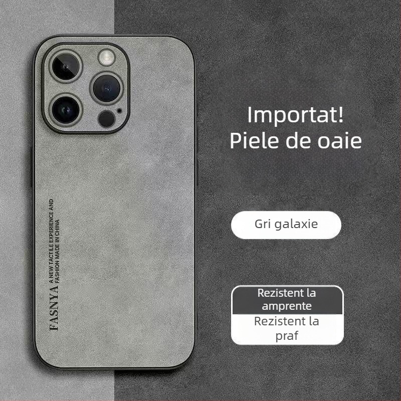 Husă pentru iPhone 14 – piele artificială, stil retro, asamblare