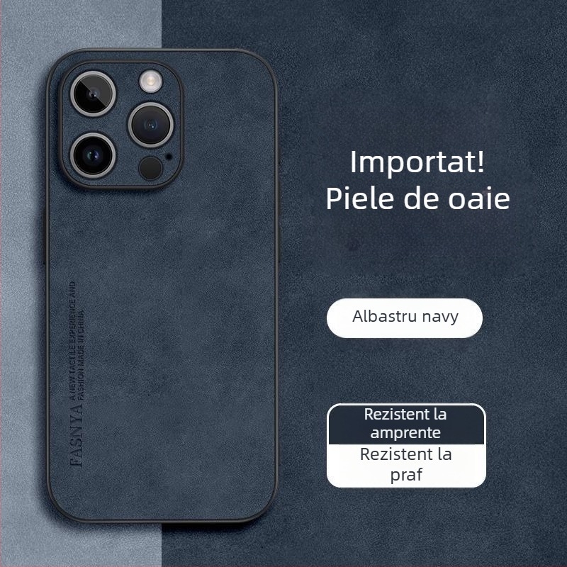 Husă pentru iPhone 14 – piele artificială, stil retro, asamblare