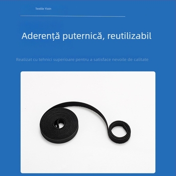 Bandă Velcro pentru cabluri cu spate autoadeziv, amestec nylon-poliester, Velcro dublu pe fețe