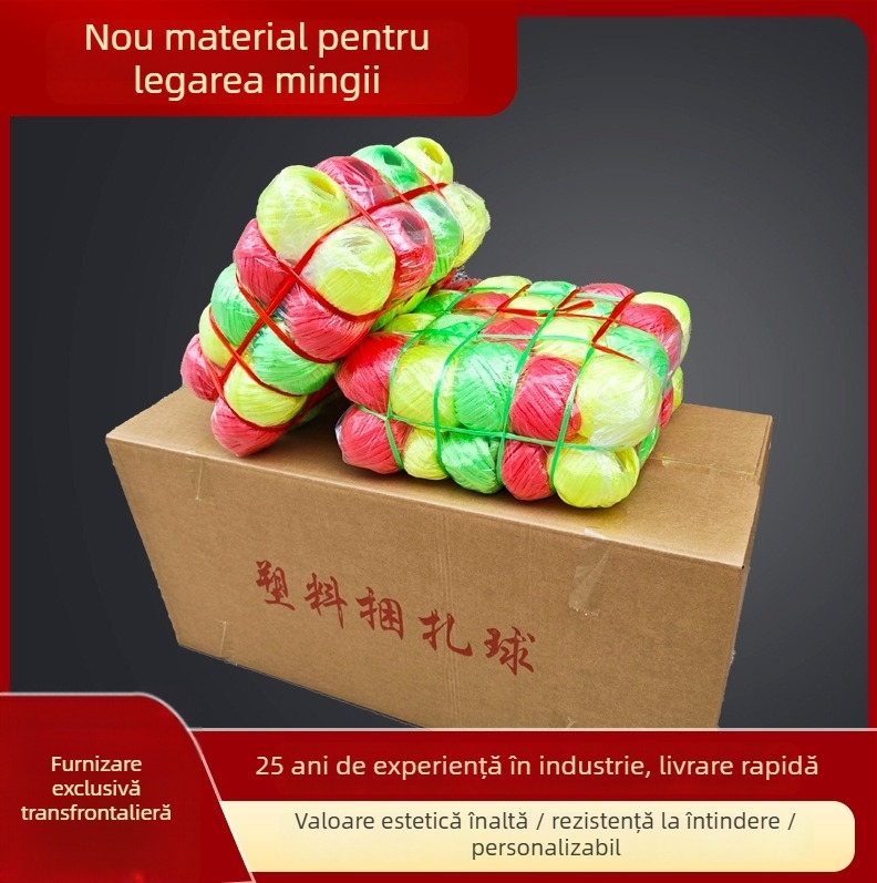 Sfoară din polipropilen pentru fixare în grădină, potrivită pentru legare și ambalare; lungime 100 m, lățime 4 cm