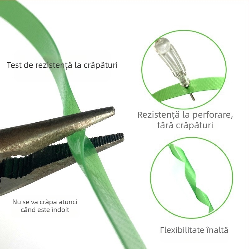 Bandă de ambalare PET Huge, model 1608, puternică, pentru ambalare