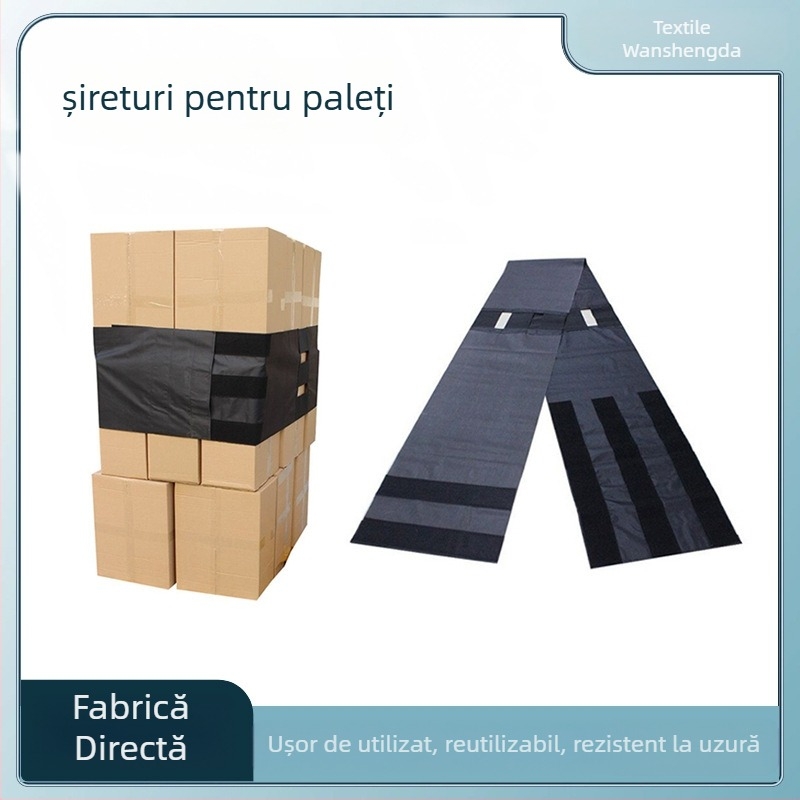 Șnur pentru mărfuri din nailon/poliester cu țesătură Oxford îngroșată, cu Velcro, pentru fixarea încărcăturii pe paleți – uz industrial