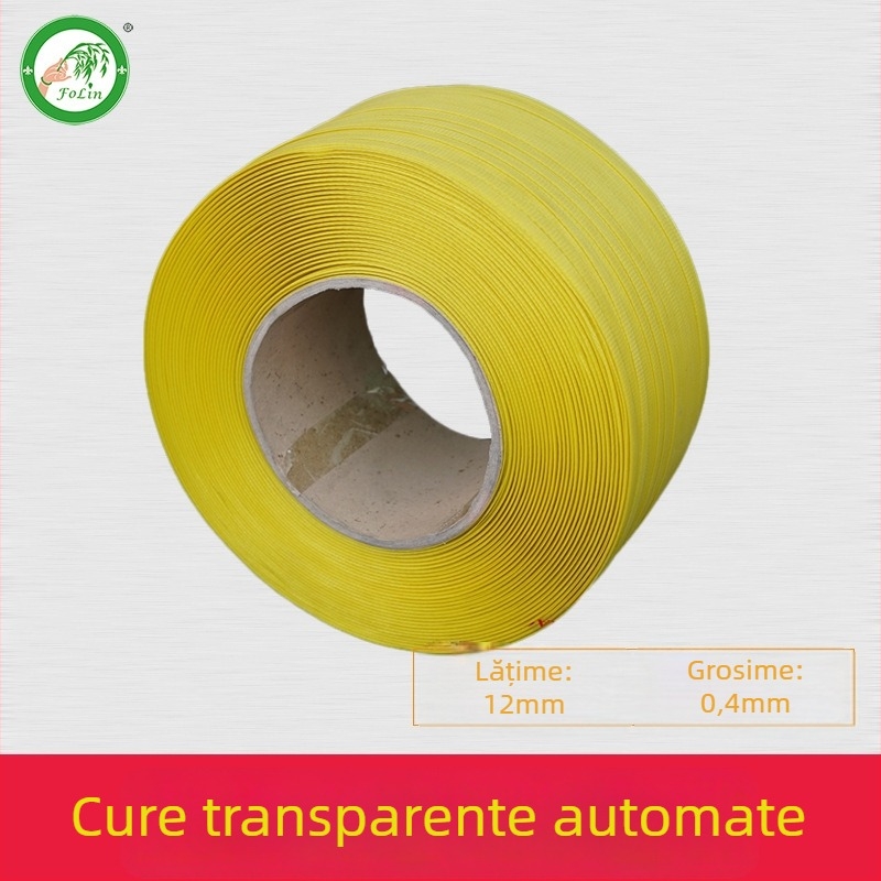 Bandă automată de ambalare din PP, grosime 0,6 mm, model 120*040, rezistență la tracțiune 50 kg, clasa A