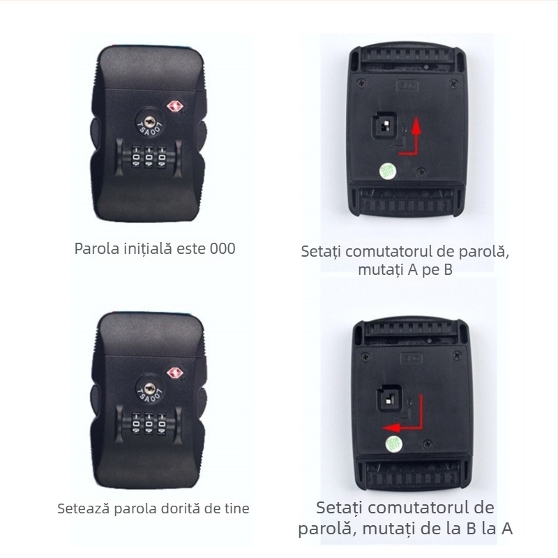 Accesorii pentru bagaje din ABS, blocare TSA cu parolă, cataramă 5.0 rezistentă la uzură, marca Yifeng