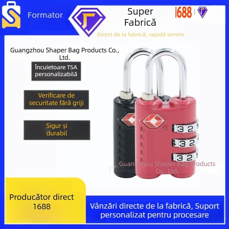 Dillon S801 lacăt pentru bagaje, din ABS plastic și aliaj de zinc, antifurt