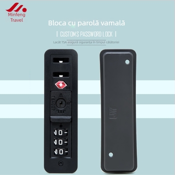 Încuietoare pentru bagaje cu încuietoare încorporată pentru fermoar și încuietoare de combinație – accesoriu din plastic pentru bagaje