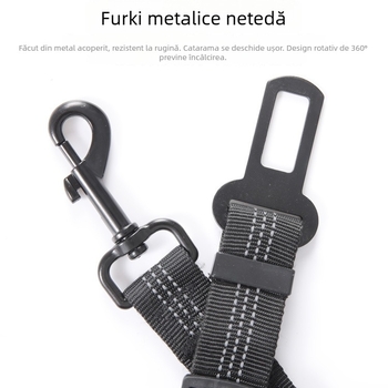 Centură de siguranță pentru câine în mașină – curea de tracțiune din nylon, reglabilă, retractabilă, Origine Zhejiang