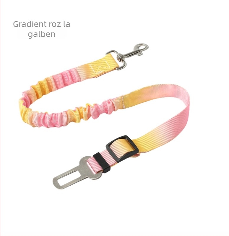 Centură de siguranță pentru câine în mașină – curea de tracțiune din nylon, reglabilă, retractabilă, Origine Zhejiang