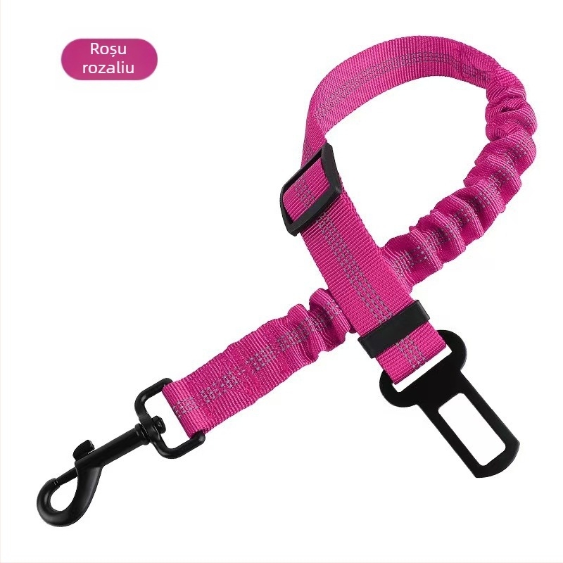 Centură de siguranță pentru câine în mașină – curea de tracțiune din nylon, reglabilă, retractabilă, Origine Zhejiang