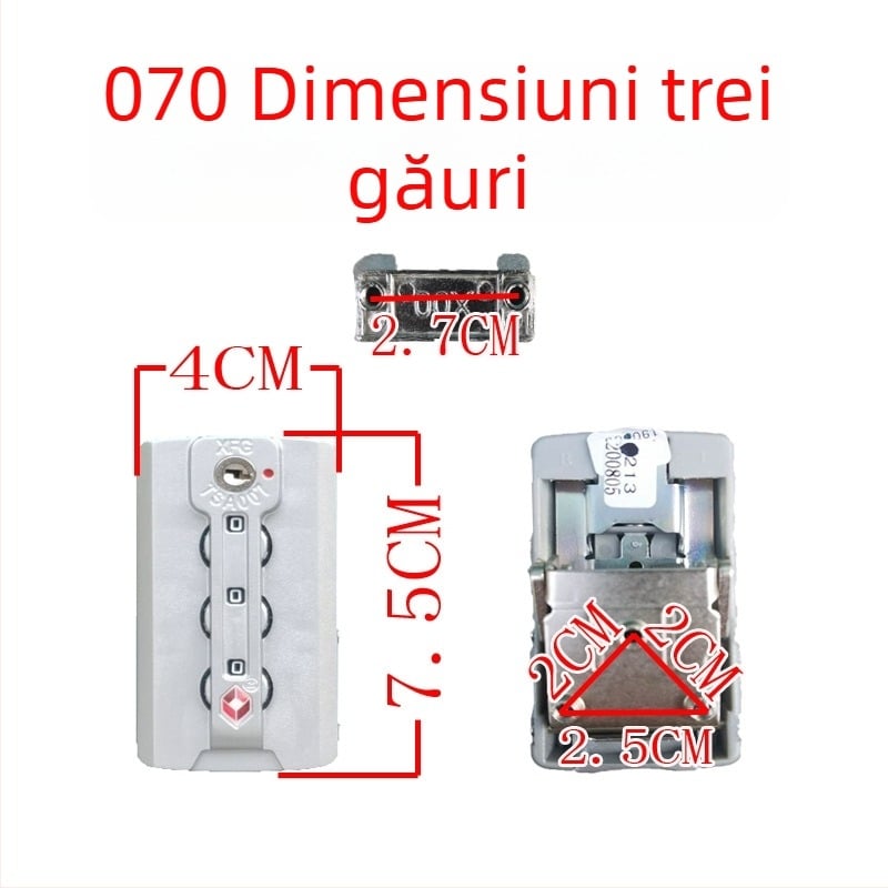 Cataramă pentru bagaje cu încuietoare cu parolă – material ABS, Anti-furt, piesă de înlocuire