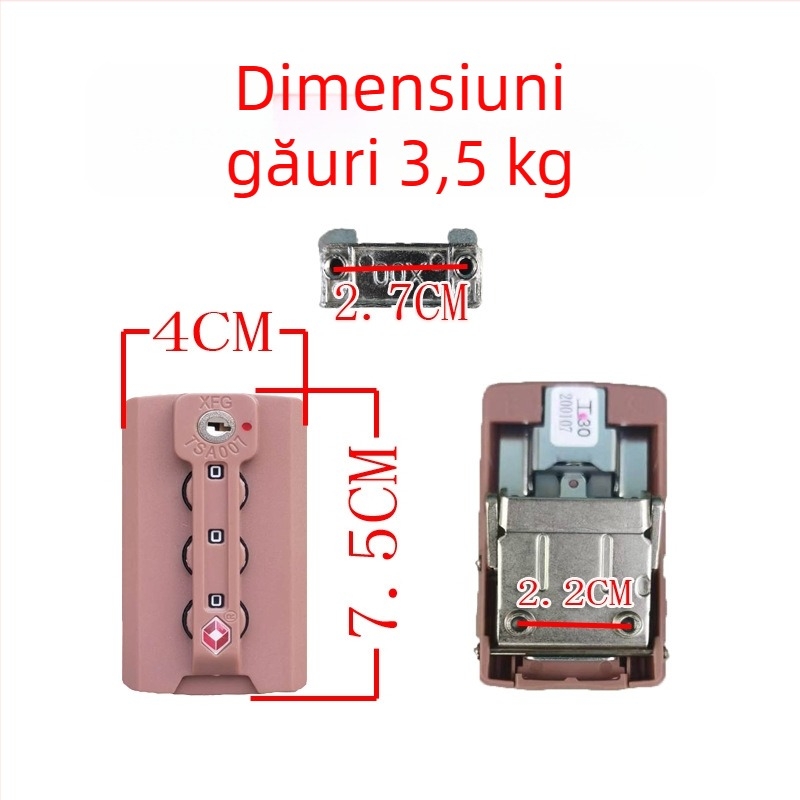 Cataramă pentru bagaje cu încuietoare cu parolă – material ABS, Anti-furt, piesă de înlocuire