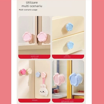 Mâner de ușă cu ventuză pentru uși glisante din sticlă și dulapuri, fără găuri, aliaj de zinc, model Cyp+3