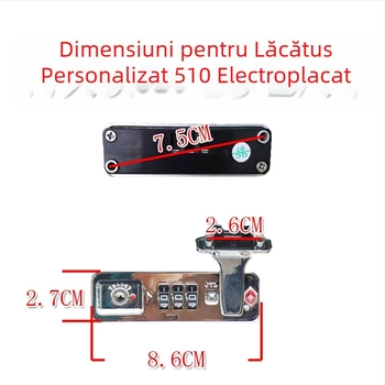Piese pentru lacătul de bagaje TSA007 — Închidere cu parolă, ABS, Antifurt