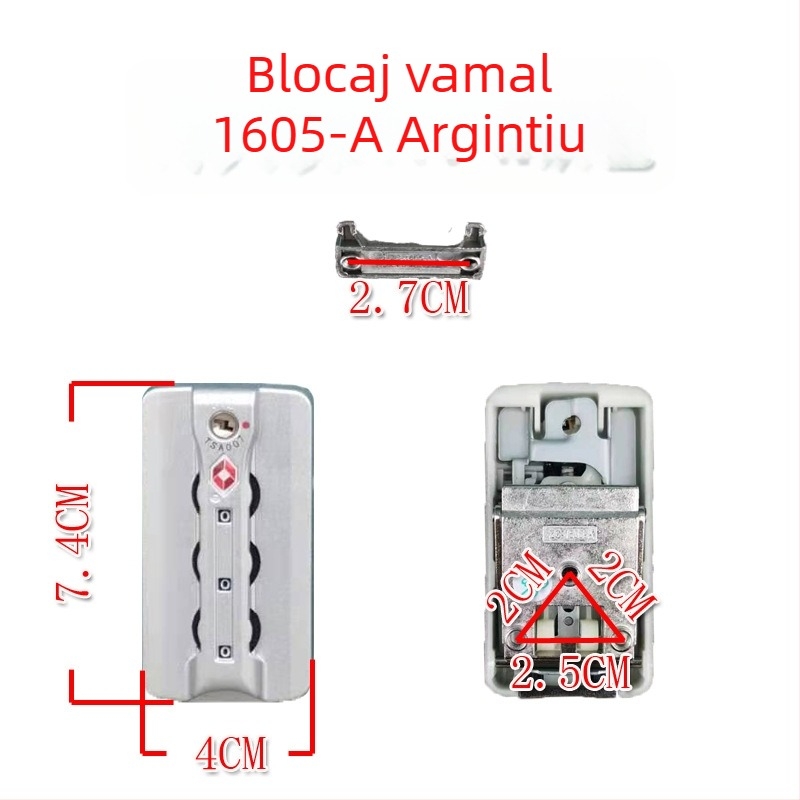 Piese pentru lacătul de bagaje TSA007 — Închidere cu parolă, ABS, Antifurt