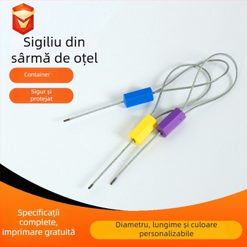Ștampilă vamală pentru containere cu cablu de oțel, de unică folosință, carcasă din oțel galvanizat + ABS, imprimare gratuită, pentru logistică