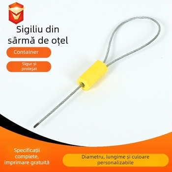 Ștampilă vamală pentru containere cu cablu de oțel, de unică folosință, carcasă din oțel galvanizat + ABS, imprimare gratuită, pentru logistică