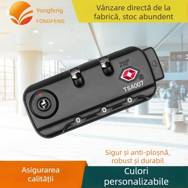 Lacăt de bagaje din ABS, combinație TSA15023/TSA007 – lacăt cu cod pentru valize și genți
