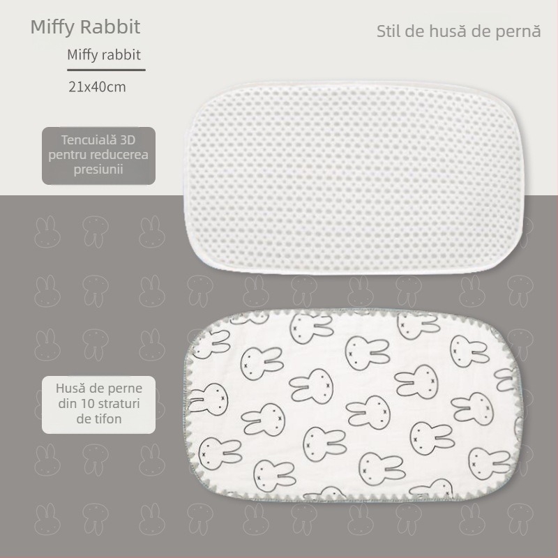 Pernă nor pentru nou-născuți — Bibione/Bibiwan — 100% bumbac — stil desene animate — vârstă 0–1 ani