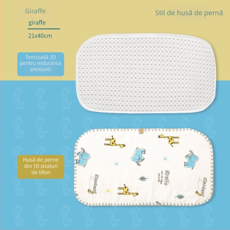 Pernă nor pentru nou-născuți — Bibione/Bibiwan — 100% bumbac — stil desene animate — vârstă 0–1 ani