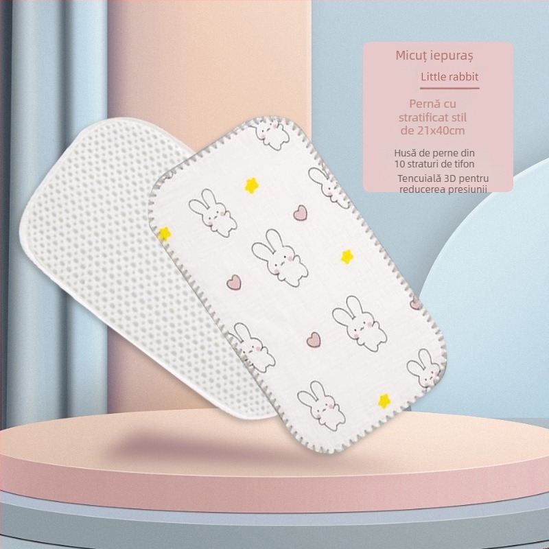 Pernă nor pentru nou-născuți — Bibione/Bibiwan — 100% bumbac — stil desene animate — vârstă 0–1 ani